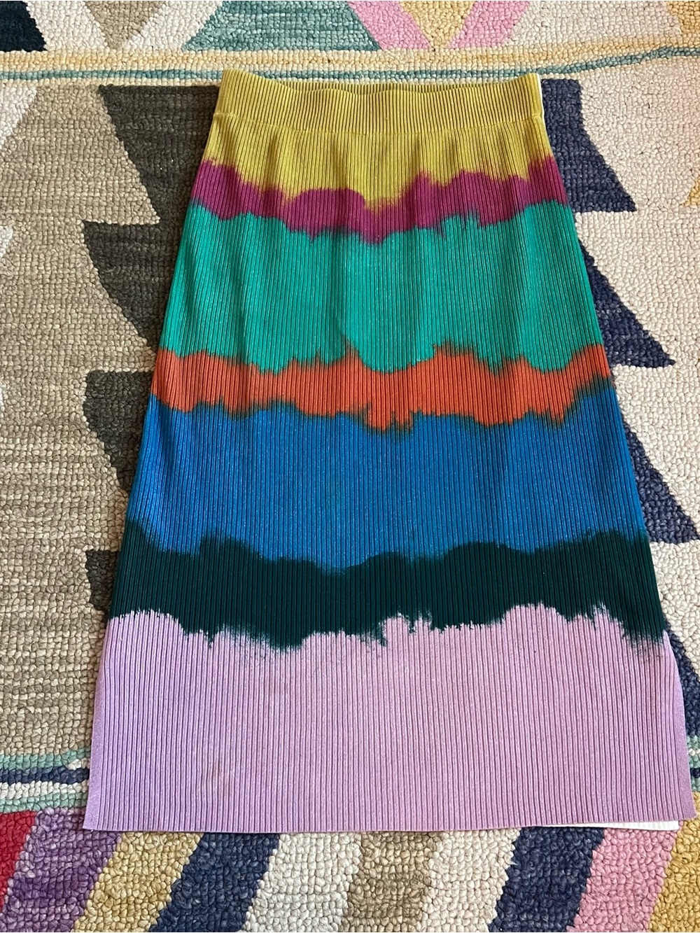Gorman Living Colours Knit Skirt, Multicolor Rainbow dip dyed - Picture 2 of 6
